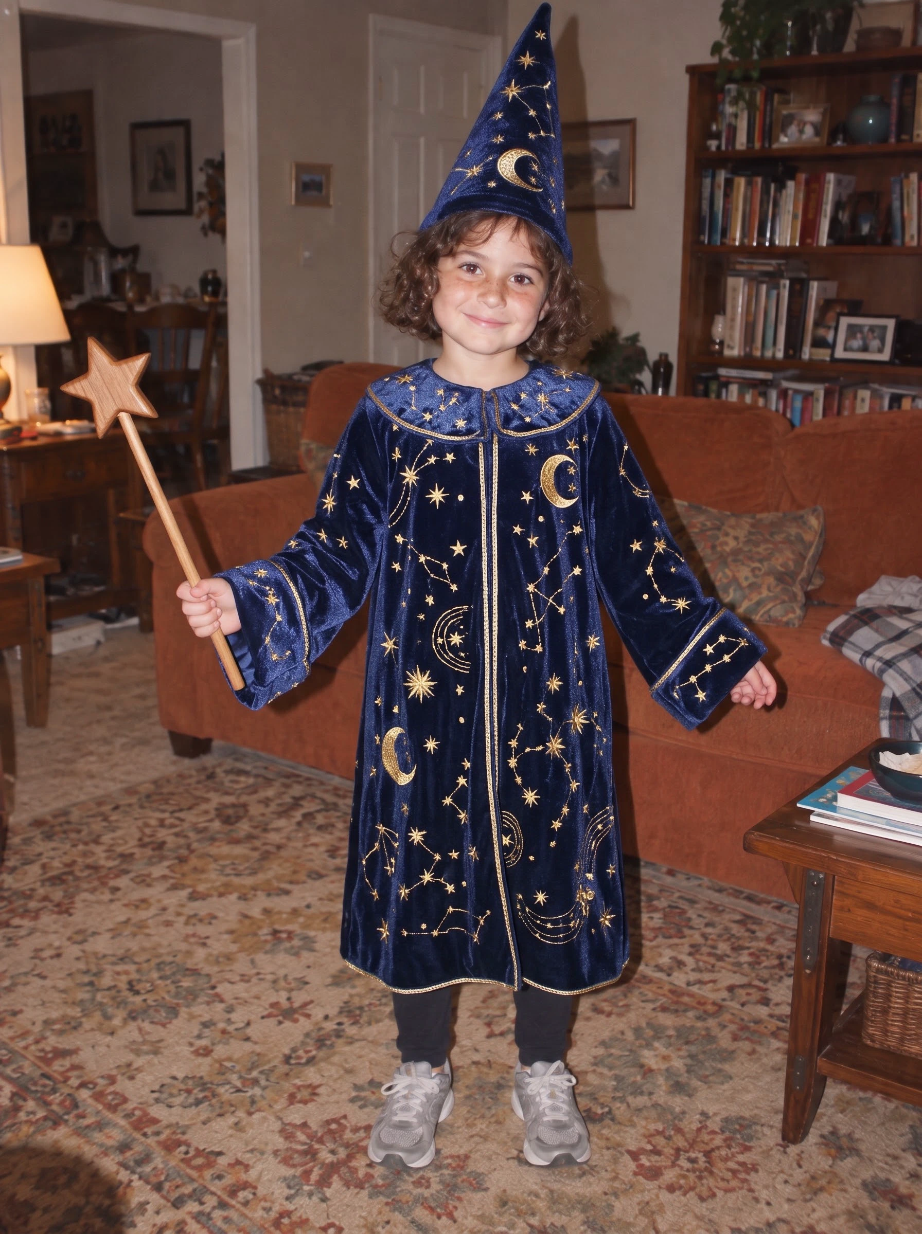 AI edited velvet wizard costume