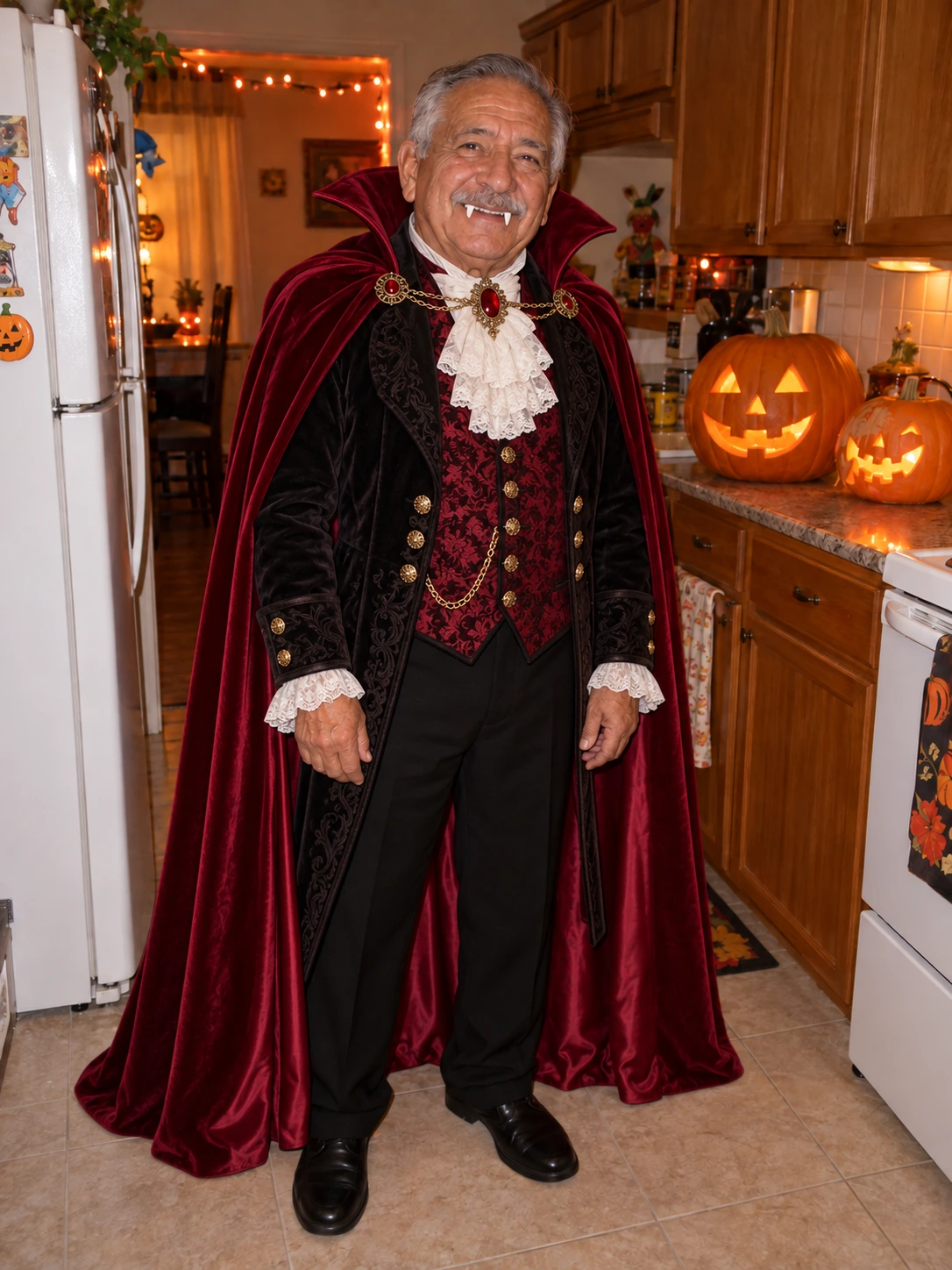 The kitchen vampire AI costume concept